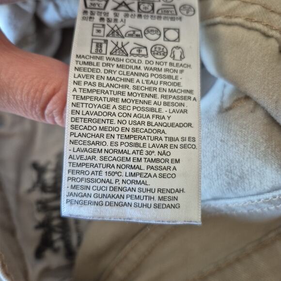 Levi's 502 Jeans Mens 29x30 Khaki Denim Taper Fit Light Wash Mid Rise Pockets - Picture 15 of 16